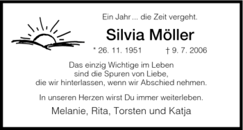 Todesanzeige von Silvia Möller von HNA