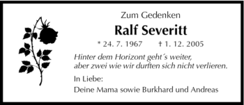 Todesanzeige von Ralf Severitt von HNA