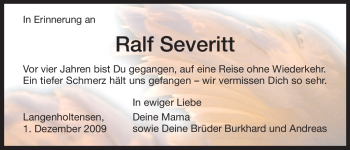 Todesanzeige von Ralf Severitt von HNA