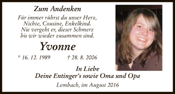 Todesanzeige von Yvonne Möller von HNA