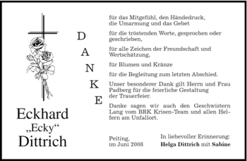 Todesanzeige von Eckhard Dittrich von MERKUR & TZ