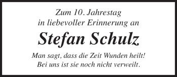 Todesanzeige von Stefan Schulz von merkurtz