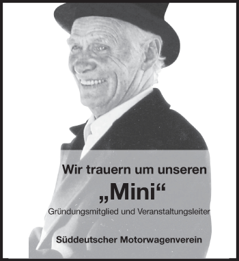 Todesanzeige von Mini  