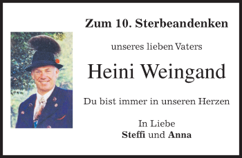 Todesanzeige von Heini Weingand von merkurtz