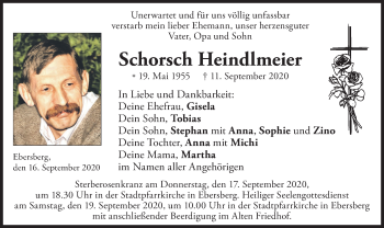 Todesanzeige von Schorsch Heindlmeier von merkurtz