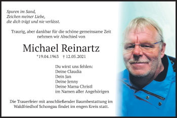 Todesanzeige von Michael Reinartz von merkurtz