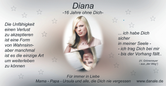 Todesanzeige von Diana  von merkurtz