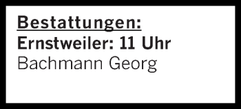 Todesanzeige von Bestattungen 07.04.2015 von saarbruecker_zeitung