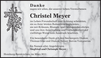 Todesanzeige von Christel Meyer von SAARBRÜCKER ZEITUNG