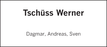 Todesanzeige von Werner Fuxen von TRIERISCHER VOLKSFREUND