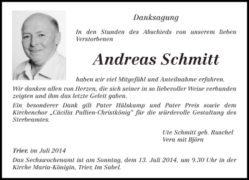 Todesanzeige von Andreas Schmitt von trierischer_volksfreund