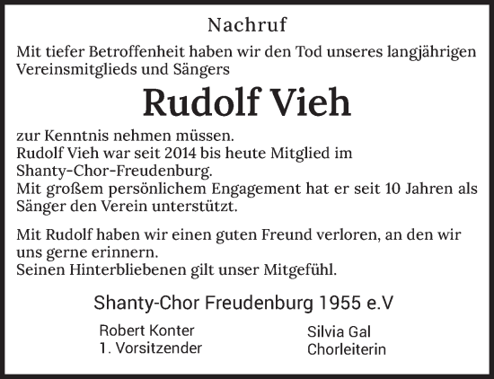 Todesanzeige von Rudolf Vieh von trierischer_volksfreund