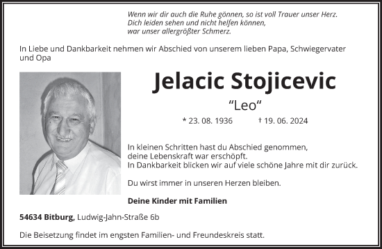 Todesanzeige von Jelacic Stojicevic von trierischer_volksfreund