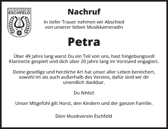 Todesanzeige von Petra  von trierischer_volksfreund