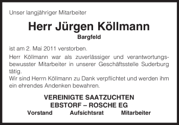 Todesanzeige von Ulrich Haaker von ALLGEMEINE ZEITUNG UELZEN